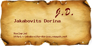 Jakabovits Dorina névjegykártya