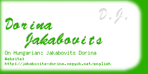 dorina jakabovits business card
